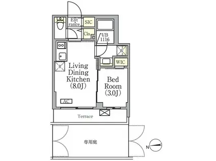 イプセ中野三丁目(1LDK/1階)の間取り写真