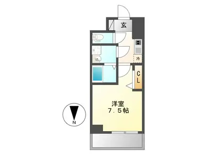 プレサンス桜通ザ・タイムズ(1K/10階)の間取り写真