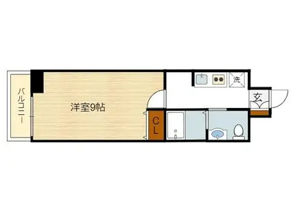 リアライズ住之江公園(1K/4階)の間取り写真