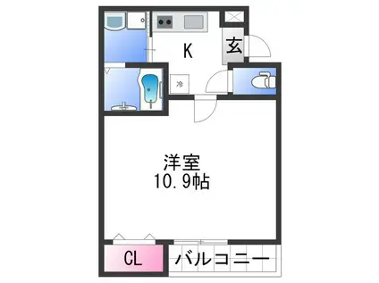 フジパレス和歌山黒田III番館(1K/2階)の間取り写真