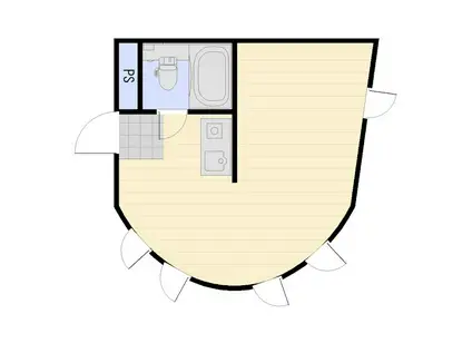 メゾン香川(ワンルーム/2階)の間取り写真