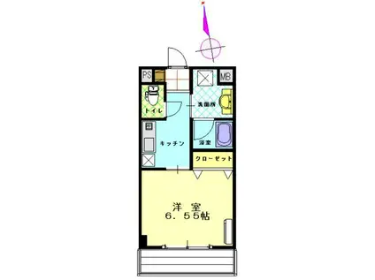 コート・アベニュー(1K/2階)の間取り写真