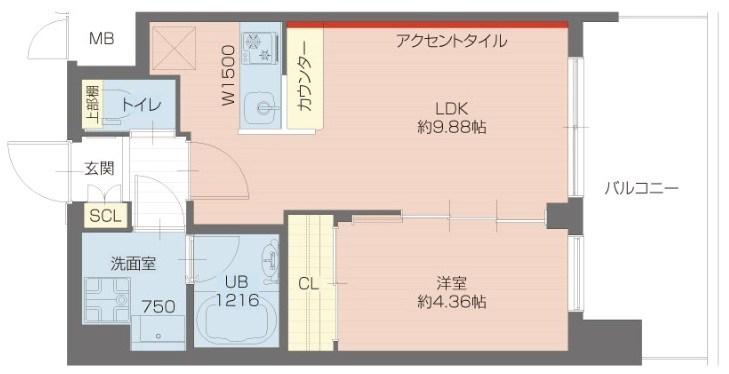 プレジオ塚本ASIAN(1LDK/2階)の間取り写真
