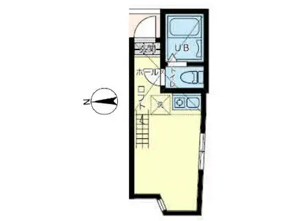 ユナイト小田ドヌーオペラ(ワンルーム/2階)の間取り写真