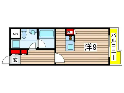 SIDEONE(ワンルーム/7階)の間取り写真