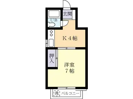 レイクサイドヒルA(1K/1階)の間取り写真