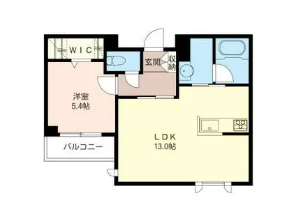 LE COCON(1LDK/2階)の間取り写真