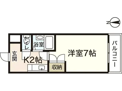 87Gメゾンマスイ(1K/3階)の間取り写真
