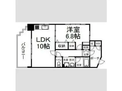 セントポーリア西大路七条(1LDK/7階)の間取り写真