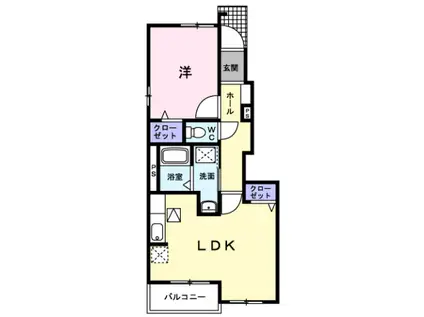 LUPINAS(1LDK/1階)の間取り写真