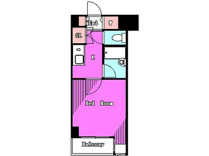 ティアラ目白アヴェニュー(1K/4階)の間取り写真
