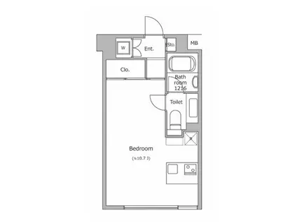 ヴォアラクテ西早稲田(ワンルーム/2階)の間取り写真
