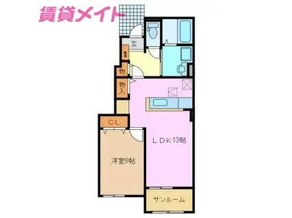 ラナハウス 30 I(1LDK/1階)の間取り写真