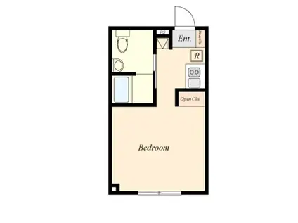 HW.HILLS(ワンルーム/1階)の間取り写真