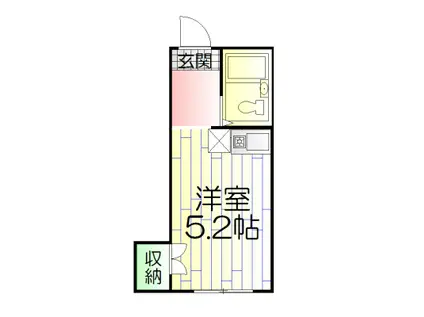 京成本線 千住大橋駅 徒歩7分 3階建 築16年(ワンルーム/1階)の間取り写真