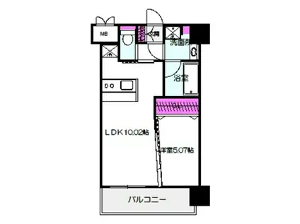 プレジオ都島ASIAN(1LDK/12階)の間取り写真