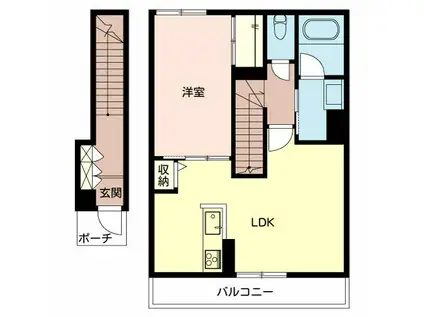メゾン328(1LDK/2階)の間取り写真