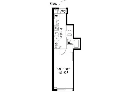 グランパセオ大岡山(1K/B1階)の間取り写真