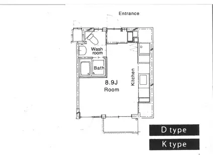 REFUGE HARURU TOWER(ワンルーム/3階)の間取り写真