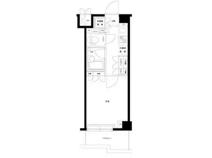 ルーブル目黒不動前(1K/4階)の間取り写真