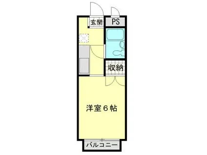 キャビン25(ワンルーム/1階)の間取り写真