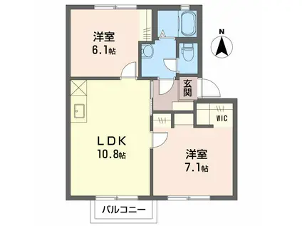 スプラウトハイツ(2LDK/2階)の間取り写真