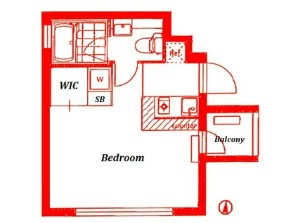 シエラ・フレスカ(ワンルーム/1階)の間取り写真