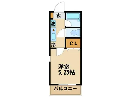 リエート調布(1K/2階)の間取り写真