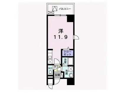 グランアベニューIII(ワンルーム/5階)の間取り写真