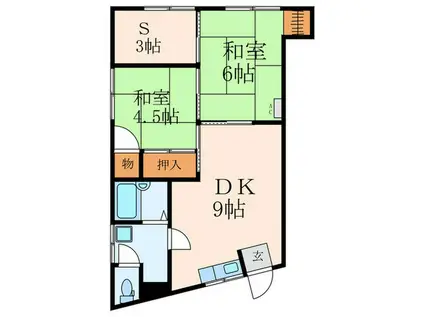 タウン篠崎(2SDK/4階)の間取り写真