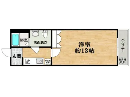 メゾン・ド・リー(1K/3階)の間取り写真