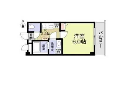 パルトネール井荻(1K/2階)の間取り写真