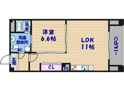 スパジオ TOWA(1LDK/2階)の間取り写真