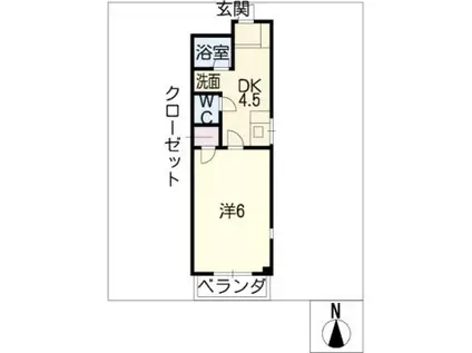 ラフォーレさとう(1DK/3階)の間取り写真