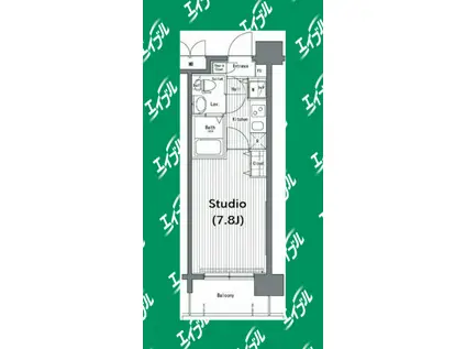 グランドガーラ代田橋(1K/1階)の間取り写真