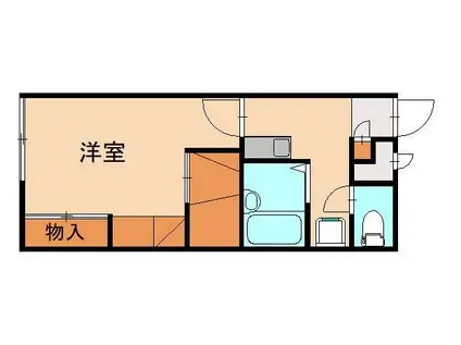レオパレスフローラ(1K/4階)の間取り写真