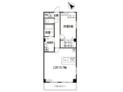 ヴィオラ(1LDK/2階)の間取り写真