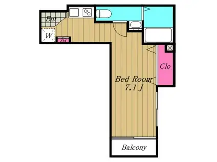 ベルグレードSY(ワンルーム/1階)の間取り写真