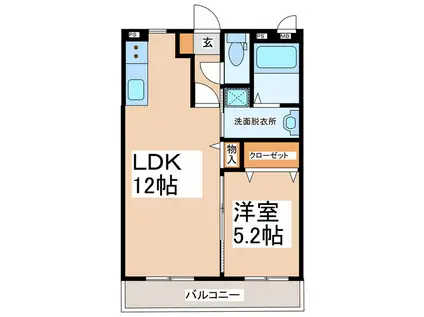 COZY COURT(1LDK/1階)の間取り写真