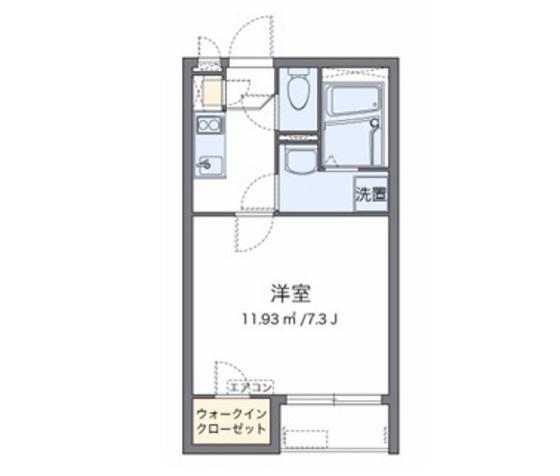 クレイノ沖(1K/2階)の間取り写真