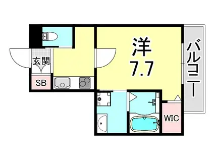 KE OLA HOUII(1K/1階)の間取り写真