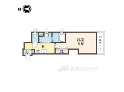 イトーピアホーム近代前(1K/3階)の間取り写真