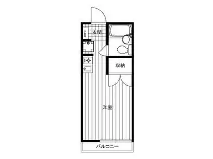 サン・グロリアスコーポ(ワンルーム/2階)の間取り写真