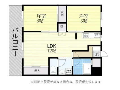 日生第1マンション(3DK/2階)の間取り写真