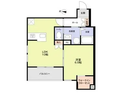 PRUNIER(1LDK/2階)の間取り写真