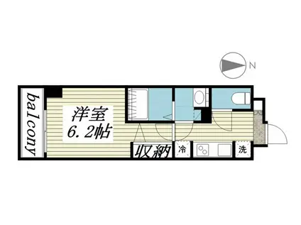 エヌステージ八王子2(1K/1階)の間取り写真