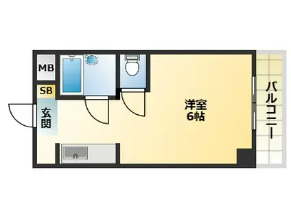 ロイヤル平野(ワンルーム/5階)の間取り写真