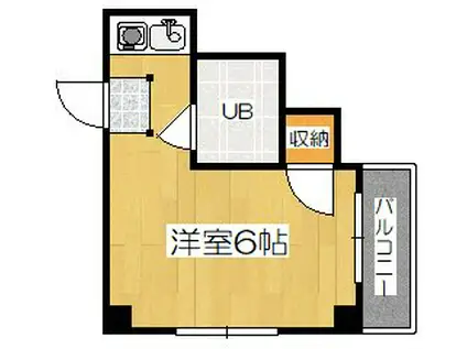 グレース寺町(ワンルーム/2階)の間取り写真