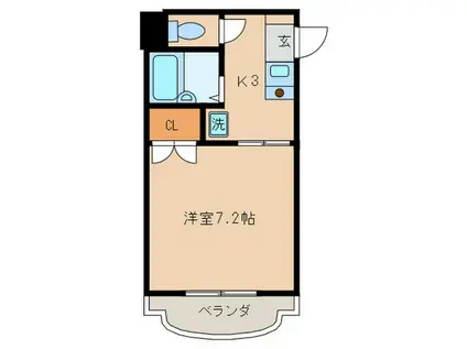 メゾンドルーブル(1K/4階)の間取り写真