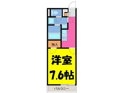 芝富士ハイツ(1K/1階)の間取り写真